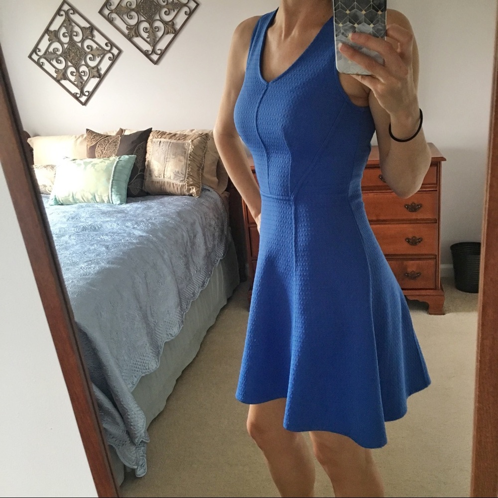 Mossimo - Fit and Flare blue dress (XS)